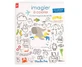 Libro de dibujos con pegatinas Inglés-Francés, Moulin Roty