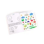 Libro de dibujos con pegatinas Inglés-Francés, Moulin Roty