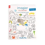 Libro de dibujos con pegatinas Inglés-Francés, Moulin Roty