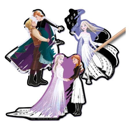 Creative Scratch Creative Set, Pegatinas Mágicas Disney Frozen