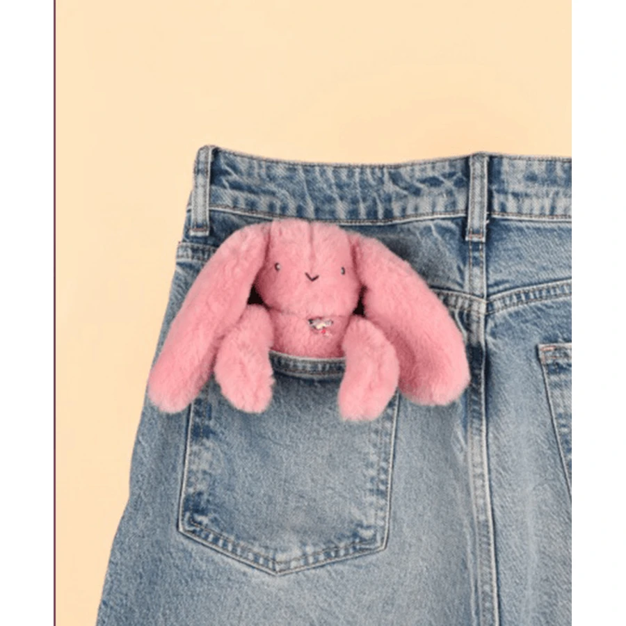 Doudou® sleutelhanger/accessoire - konijntjes, 18 cm