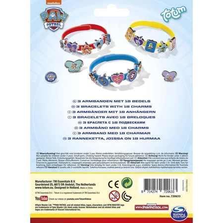 DIY-Set von Armbändern mit Anhängern Paw Patrol, Paw Patrol