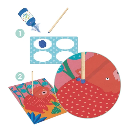 Taller creativo con lunares Djeco, Pointillisme