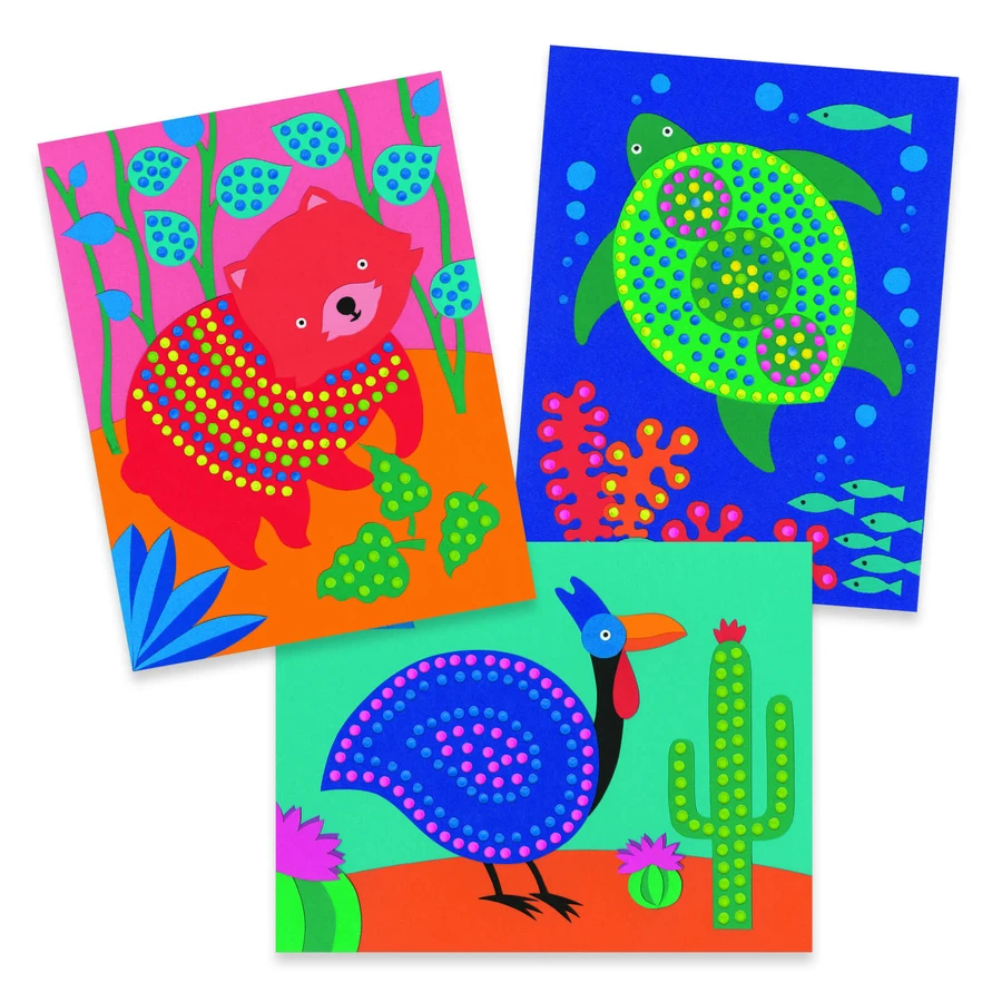 Taller creativo con lunares Djeco, Pointillisme