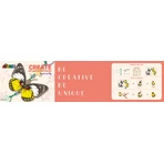 Set creativo de madera - Llavero Mariposa, colección Natural Creations
