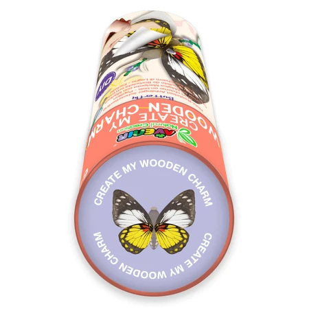 Set creativo de madera - Llavero Mariposa, colección Natural Creations