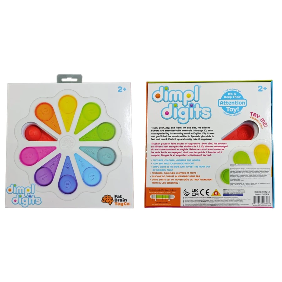 Dimpl Digits - Sensory toy with silicone number bubbles
