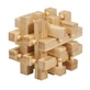 Logic game IQ in bamboo wood in metal box-2