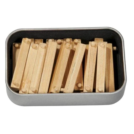 Logic game IQ in bamboo wood in metal box-2