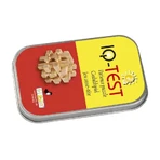 Logic game IQ in bamboo wood in metal box-2