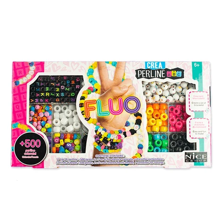 DIY creative kit - necklaces and bracelets with fluorescent beads, 500 pieces, ABC Beads