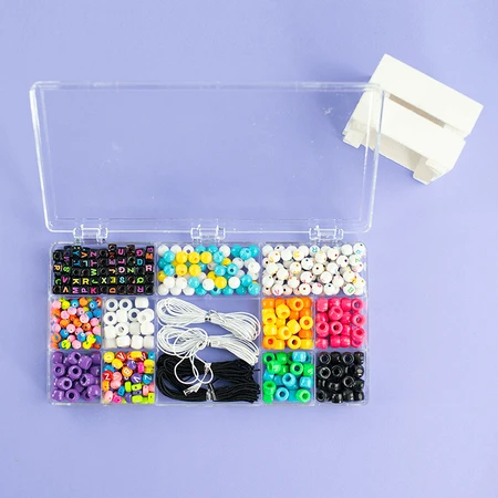 DIY creative kit - necklaces and bracelets with fluorescent beads, 500 pieces, ABC Beads