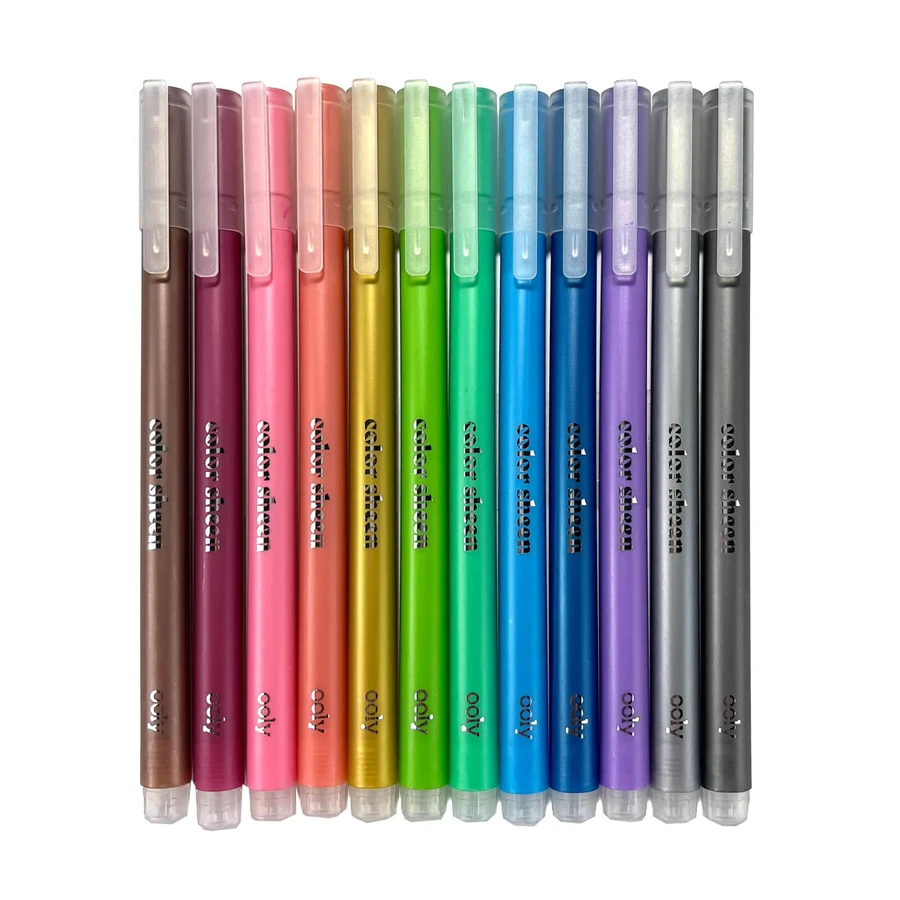 Bolígrafos de gel de color metálico Color Sheen - Juego de 12