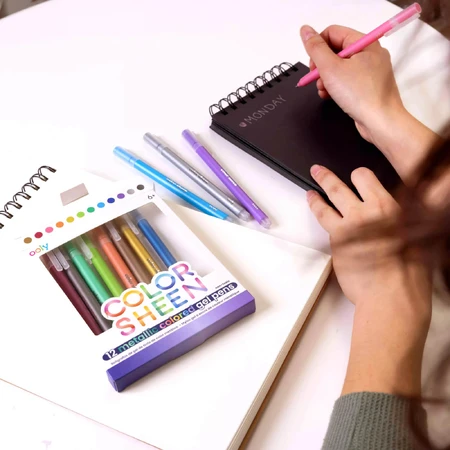 Bolígrafos de gel de color metálico Color Sheen - Juego de 12