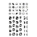 Phosphorescent nail stickers - glow in the dark - Space