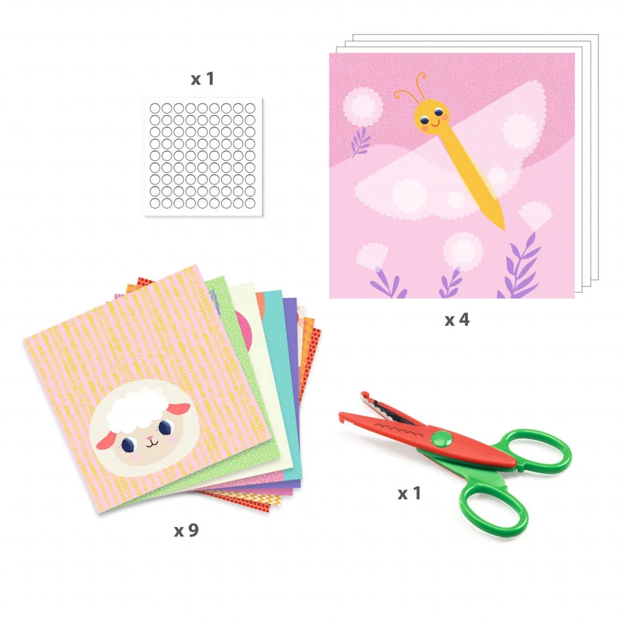 Recortables Djeco con tijeras con corte ondulado