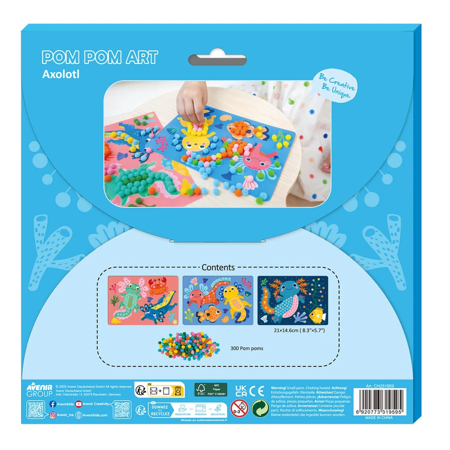 Creative set Everyday Craft Pom Pom - make an Axolotl
