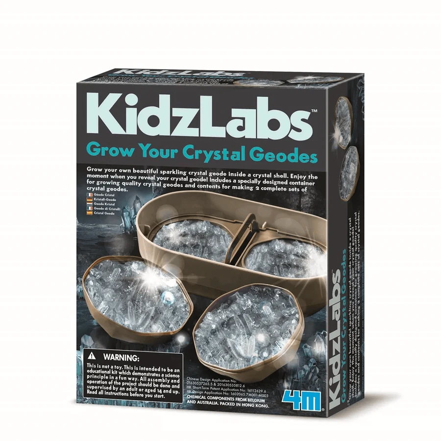 Set of grown crystal geode experiments