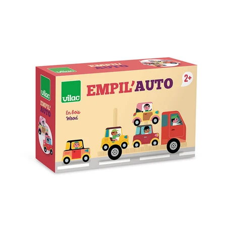 Truck with 4 cars - Wooden stacking toy - Vilac