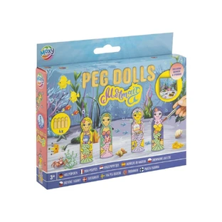 Kreatives DIY-Set, Holzfiguren, Peg Dolls, Meerjungfrauen