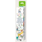 Selbstklebendes Zeichenrollenset - 3 m und 12 Buntstifte, Space - Haku Yoka