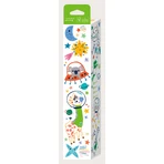 Selbstklebendes Zeichenrollenset - 3 m und 12 Buntstifte, Space - Haku Yoka