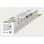 Selbstklebendes Zeichenrollenset - 3 m und 12 Buntstifte, Space - Haku Yoka