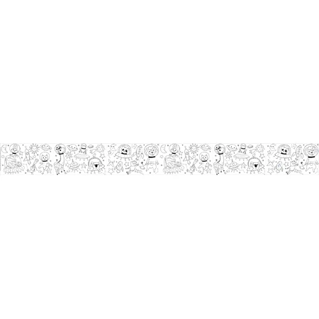 Selbstklebendes Zeichenrollenset - 3 m und 12 Buntstifte, Space - Haku Yoka