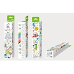 Selbstklebendes Zeichenrollenset - 3 m und 12 Buntstifte, Space - Haku Yoka