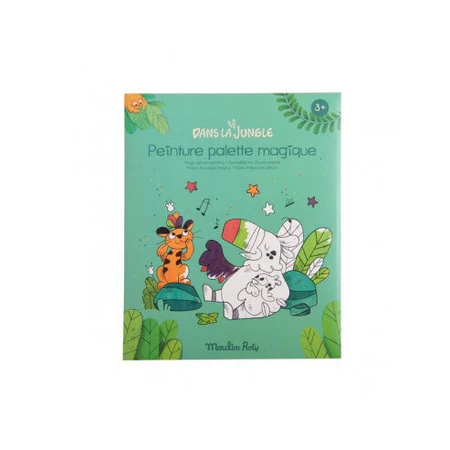 Láminas preilustradas para pintar En la jungla, Moulin Roty