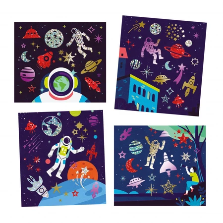 Creative transfer set Djeco, Cosmos