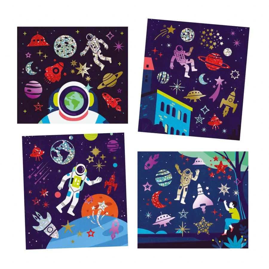 Creative transfer set Djeco, Cosmos