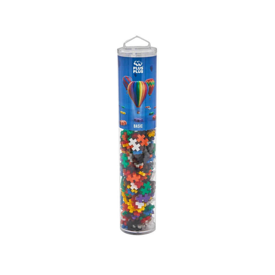 Plus-Plus bouwset, koker 240 stukjes, Basic, standaard kleuren