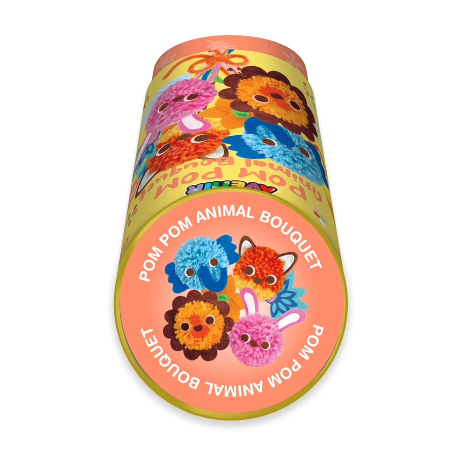 Pom Pom creative set - animal bouquet