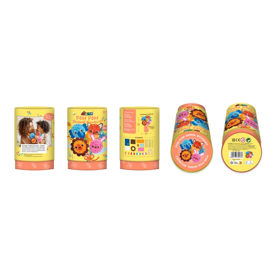 Pom Pom creative set - animal bouquet