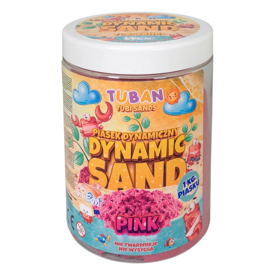 Moldable sensory sand - pink, 1 kg