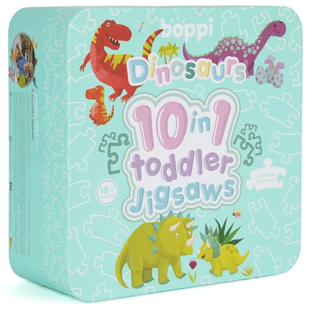 Puzzle progresivo infantil 10 en 1, Boppi - Dinosaurios