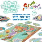 Puzzle progresivo infantil 10 en 1, Boppi - Dinosaurios