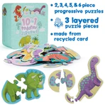 Puzzle progresivo infantil 10 en 1, Boppi - Dinosaurios