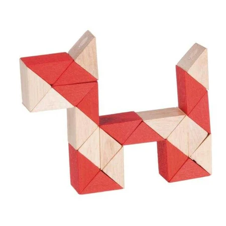 Logic game, natural-red snake