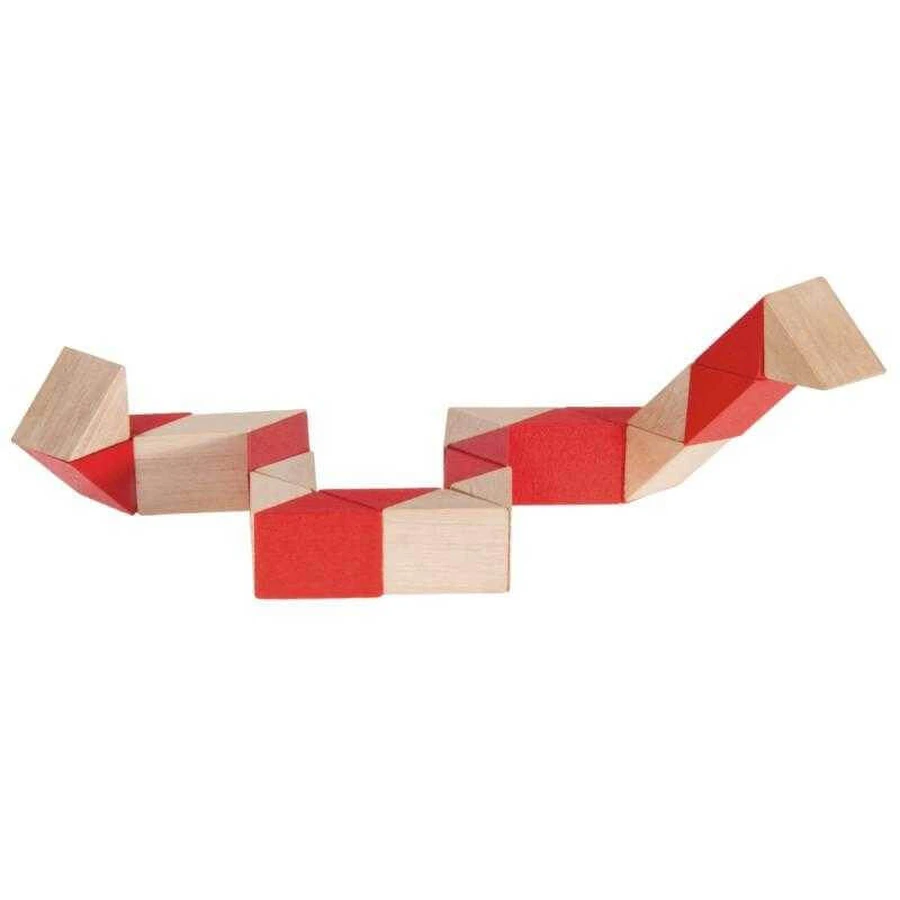 Logic game, natural-red snake