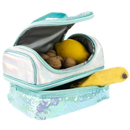Girabrilla Lunchbox - gesteppte Thermobox mit Wendepailletten und wasserdichtem Innenleben