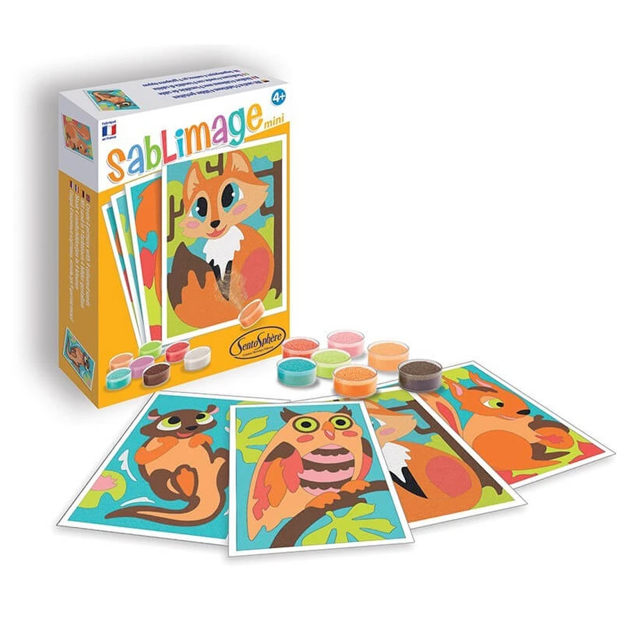Kit de arena creativa - Mini Sablimage Animales del bosque - Sentosfera