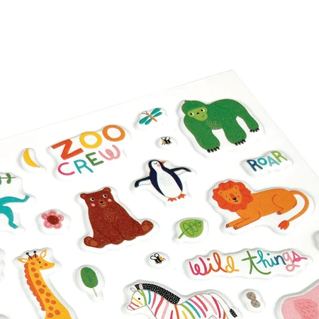 Stickiville Zoo Crew pluizige stickers