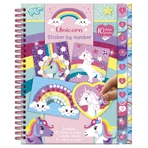 Creative unicorn stickers set, stick on numbers