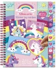Set de pegatinas creativas de unicornios, números adhesivos