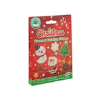 Set creativo con temática navideña, Crea 12 pegatinas navideñas con la técnica de pintura diamante
