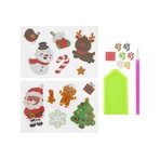 Set creativo con temática navideña, Crea 12 pegatinas navideñas con la técnica de pintura diamante