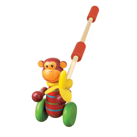 Schiebespielzeug für Affen, Orange Tree Toys
