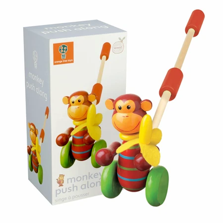 Schiebespielzeug für Affen, Orange Tree Toys